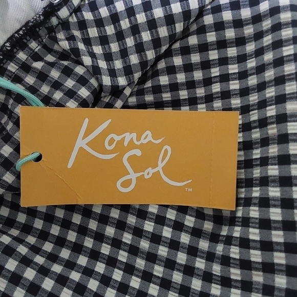 Bandeau Flounce Front Ruched High Coverage One Piece Swimsuit | Kona Sol | XL - Picture 7 of 11